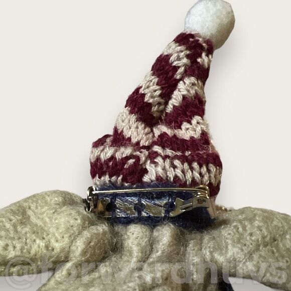 Bundle Sale 3 for $15 | Hand Crafted Cloth Snowman Brooch - Picture 4 of 8